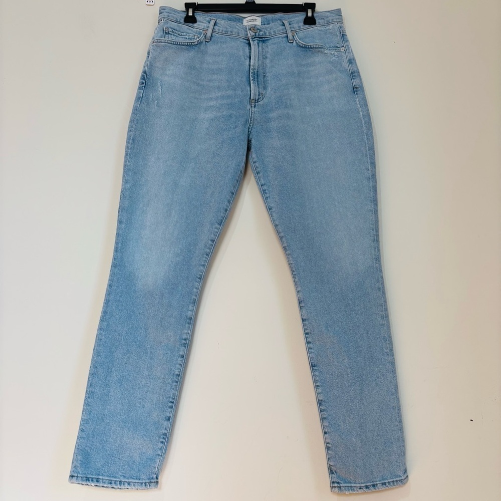 CITIZENS OF HUMANITY Olivia High Rise Light Wash Slim Straight Leg  Ankle Jeans - Picture 3 of 16